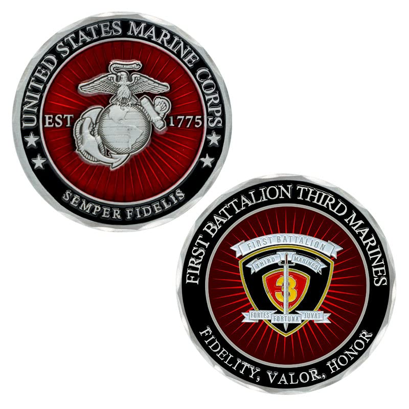 米海兵隊チャレンジコイン／Marine Corps Challenge Coin Amazon.com: USMC 1st Battalion 3rd Marines Challenge Coin
